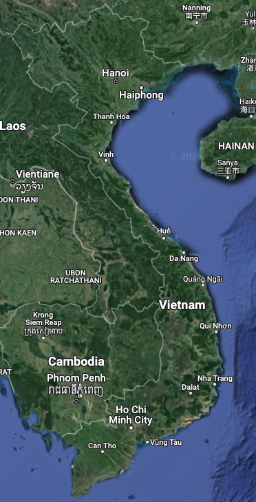 Kart over Vietnam